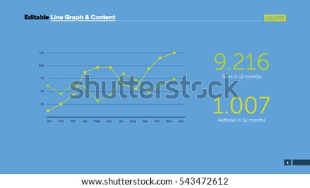 Two Point Line Charts Slide Template