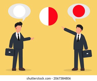 Two points of view. Business person and different points of view.