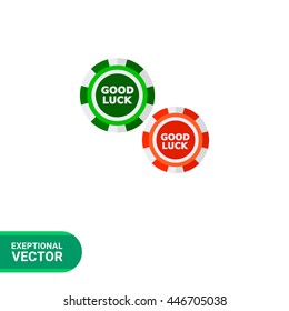 Two Poker Chips Icon