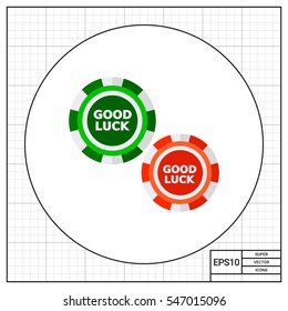 Two Poker Chips Icon