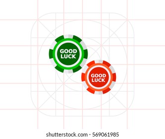 Two Poker Chips Icon