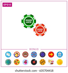 Two Poker Chips Icon