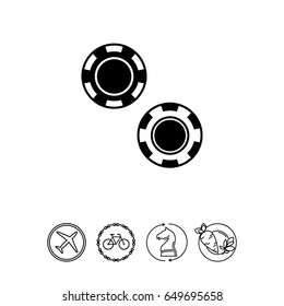 Two Poker Chips Icon
