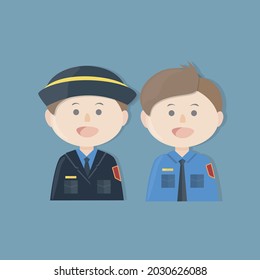 Two policeman in uniform image