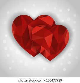 Two polygonal hearts 
