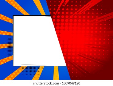 Se combinaron dos diseños de historietas de arte pop de color. Libro de historietas versus ilustración. Historietas vectoriales, fondo de dibujos animados.
