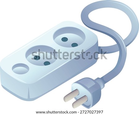 two power plug outlet electrical cord socket