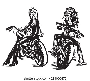 hot ladies on motorcycles