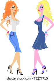 two pretty woman model (see more from this set)