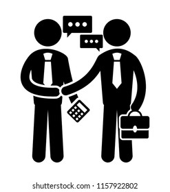 
Two professional persons are having business discussion about accounts 
