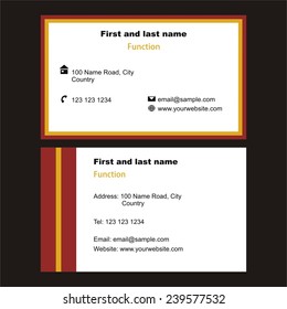 Two professional single sided business cards template