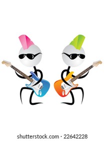 Dos guitaristas punk