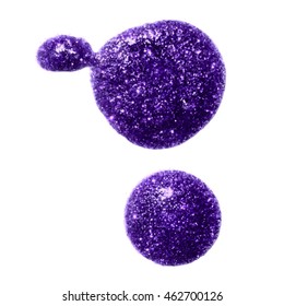 Two Purple Metallic Glitter Paint Blobs For Your Design Background. Vector EPS-10 File, Transparency Used. 