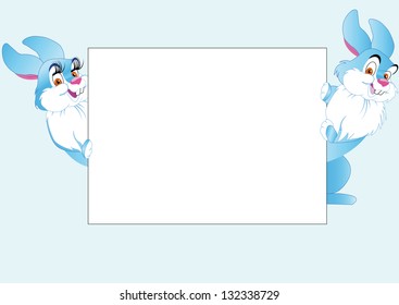 two rabbit felicitate on holiday