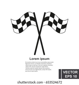 Two racing flag isolated on white background.