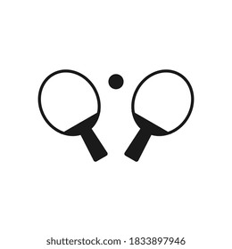 Two Rackets For Playing Table Tennis Vector Outlines. Table Tennis Rackets Vector Illustration