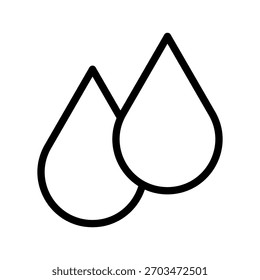 Two Raindrops Minimal Icon Set, Collection of Modern Weather Icons for Apps, Websites, and Design Projects
