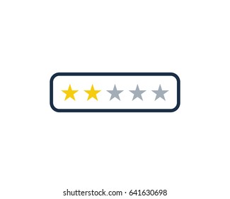 Two  Rating Testimonial Icon Logo Design Element