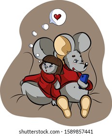 two rats together but he's on the phone