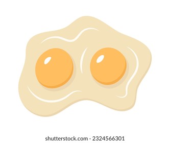 Two raw egg. Vector and PNG Illustration on transparent background.