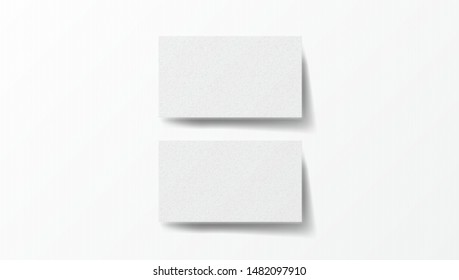 Two Realistic Business Cards On White Background Template. EPS10 Vector svg