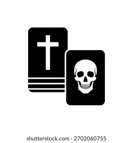 Two Rectangular Cards or Tokens Silhouette Icon