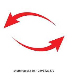 Two red arrow icon design