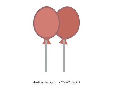Two red balloons to inflate for a party