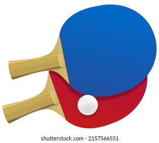 Raquette De Ping-pong De Ping Pong Ou Illustration de Vecteur -  Illustration du action, sourire: 42139395