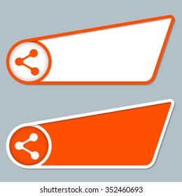 Two red boxes for any text with share icon
