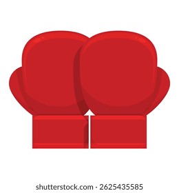 Two red boxing gloves standing upright, conveying a sense of strength, competition, and readiness for a match