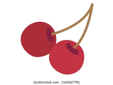 Icono de dos cerezas rojas sobre fondo blanco.
