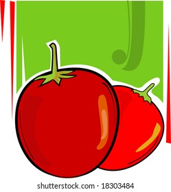  two red fruits	