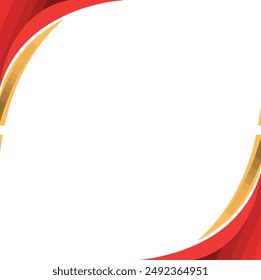 Zwei rot-goldfarbene Linien, die sich in den gegenüberliegenden Ecken eines Quadrats treffen. Geeignet für abstrakte Hintergründe, geometrische Designs, Corporate Branding.