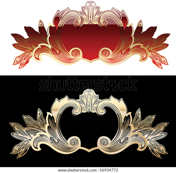 Two Red And Gold Royal\
Design Elements