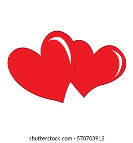 two red heart, valentine's day