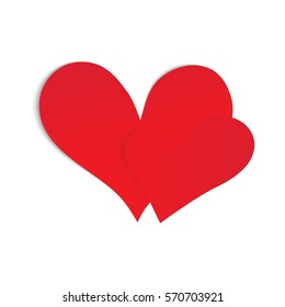 two red heart, valentine's day