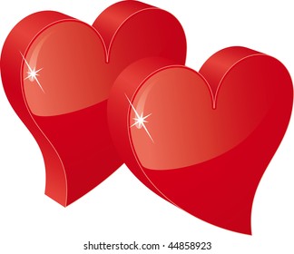 two red hearts