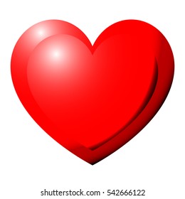 Two red hearts for the medicine or Valentine's Day . Vector eps 10