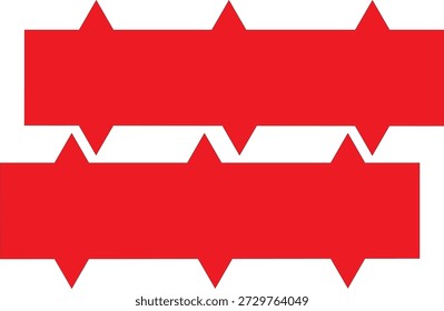 Two red speech bubbles isolated on transparent background