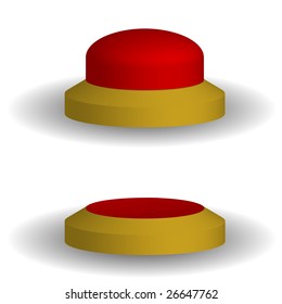 Two red volume buttons. Vector. Without mesh.