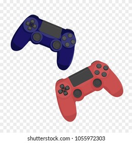 Two remote joystick with buttons. Vector illustration 