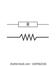 Two Resistor Electricity Sympol Isolated On Stock Vector (Royalty Free ...