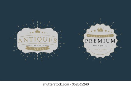 Two retro labels