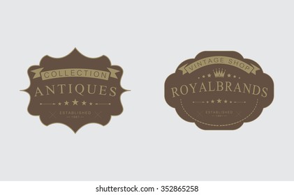 Two retro labels
