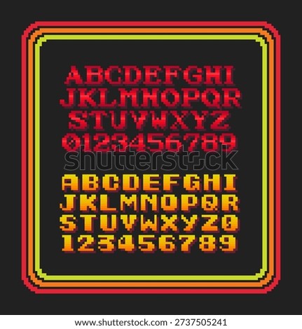 Two retro video games fonts