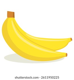 Two ripe yellow bananas vector
