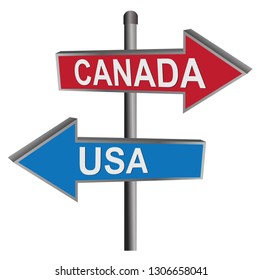 Two road signs, 3d illustration - Illustration