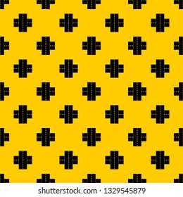 Two roads pattern seamless vector repeat geometric yellow for any design