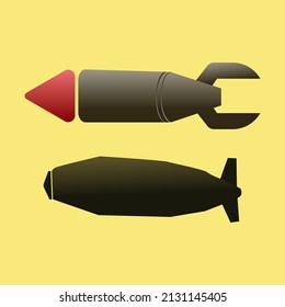 Two Rockets Ready To Be Launched.
On The Red Triangular Tip Is A Sign That He Is A Rocket.